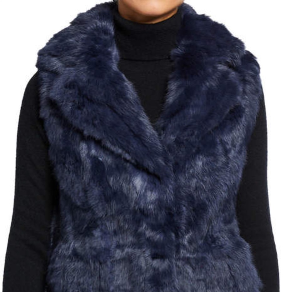 NWT Genuine Rabbit Fur Vest size Large